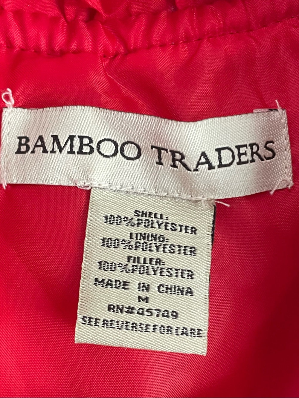 Bamboo Traders Red Sleeveless Puffer Vest with Belt - size medium - Picture 5 of 5